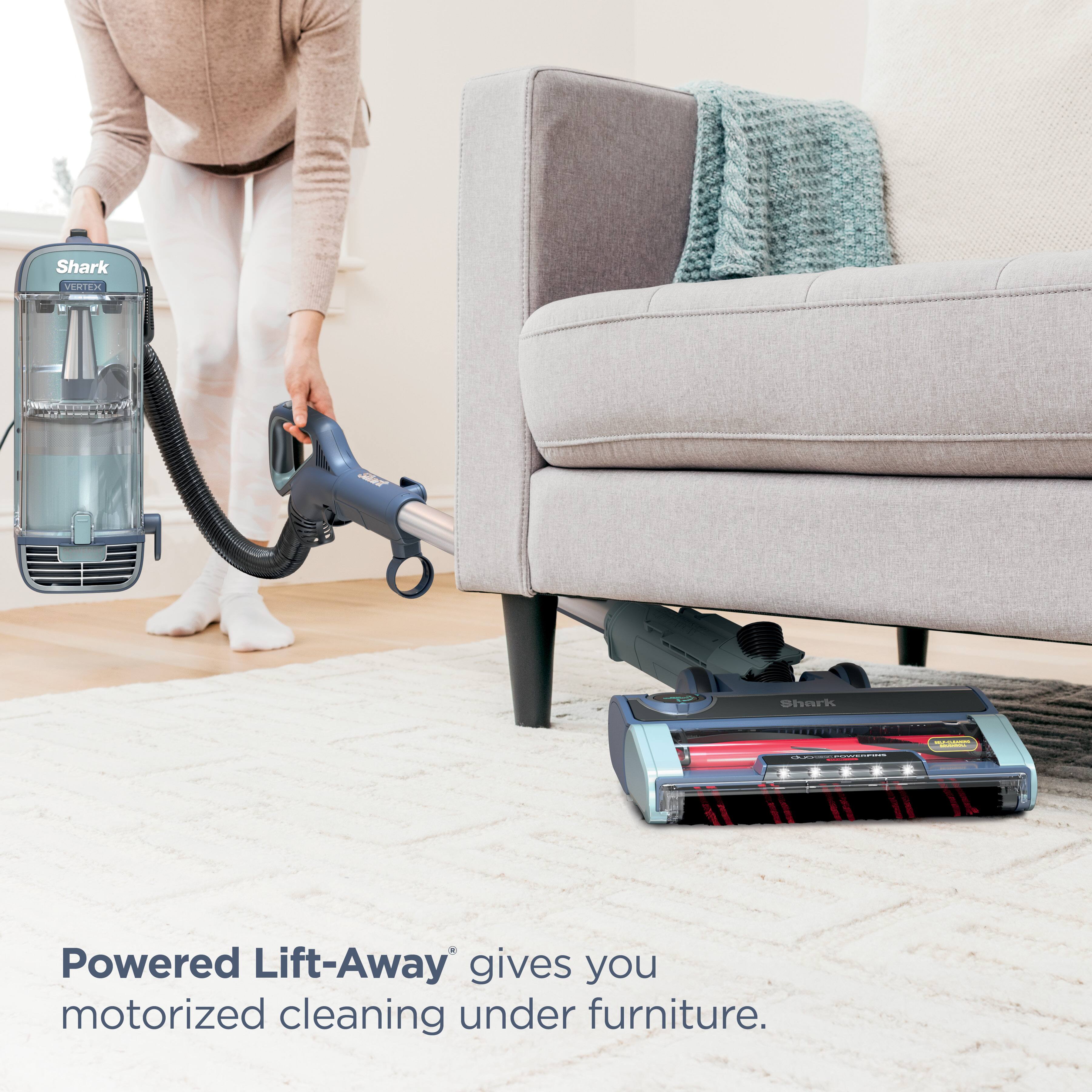 Shark VERTER ader Shark

Powered Lift-Away® gives you motorized cleaning under furniture.