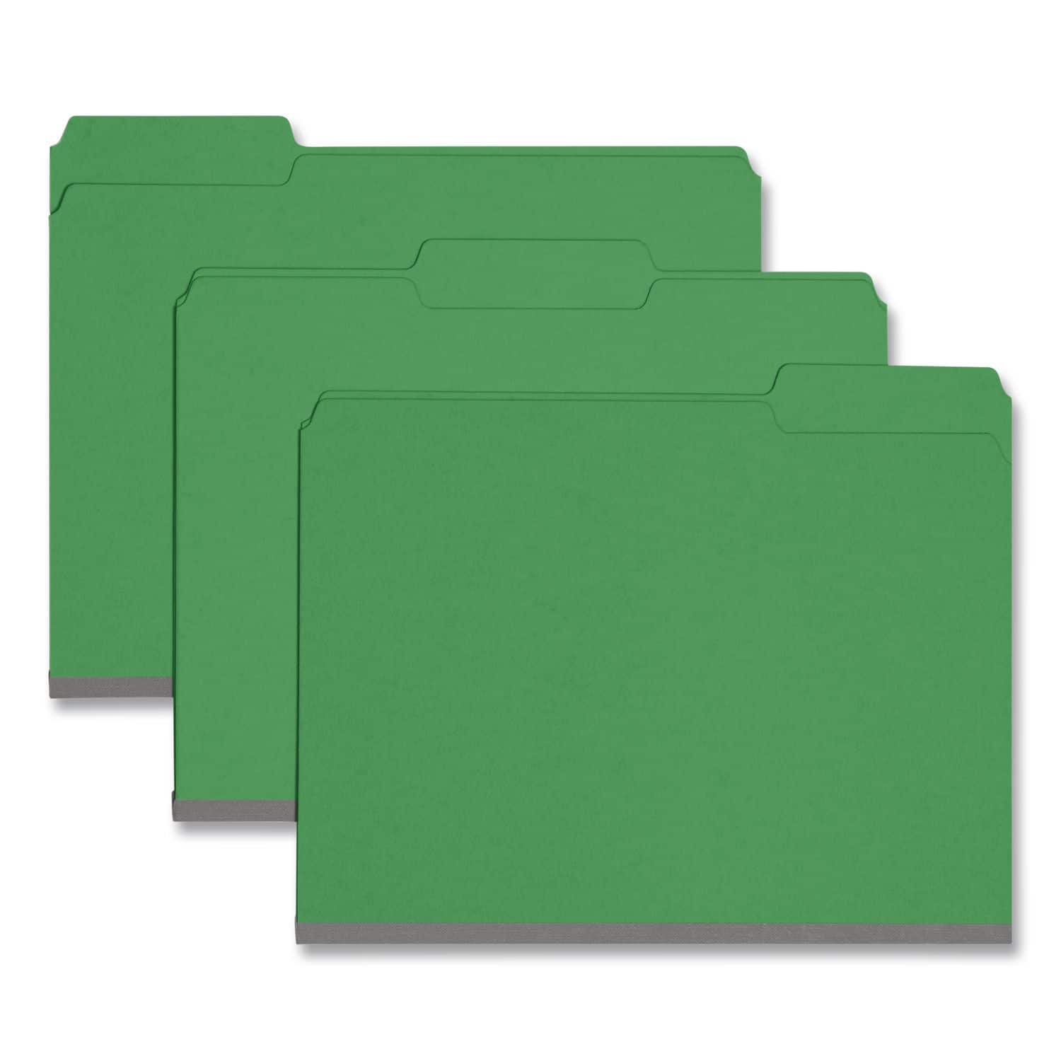 "Smead Manufacturing - Expanding Recycled Heavy Pressboard Folders, 1/3-Cut Tabs: Assorted, Letter Size, 1"" Expansion, Green, 25/Box" price history on PriceWatchPro