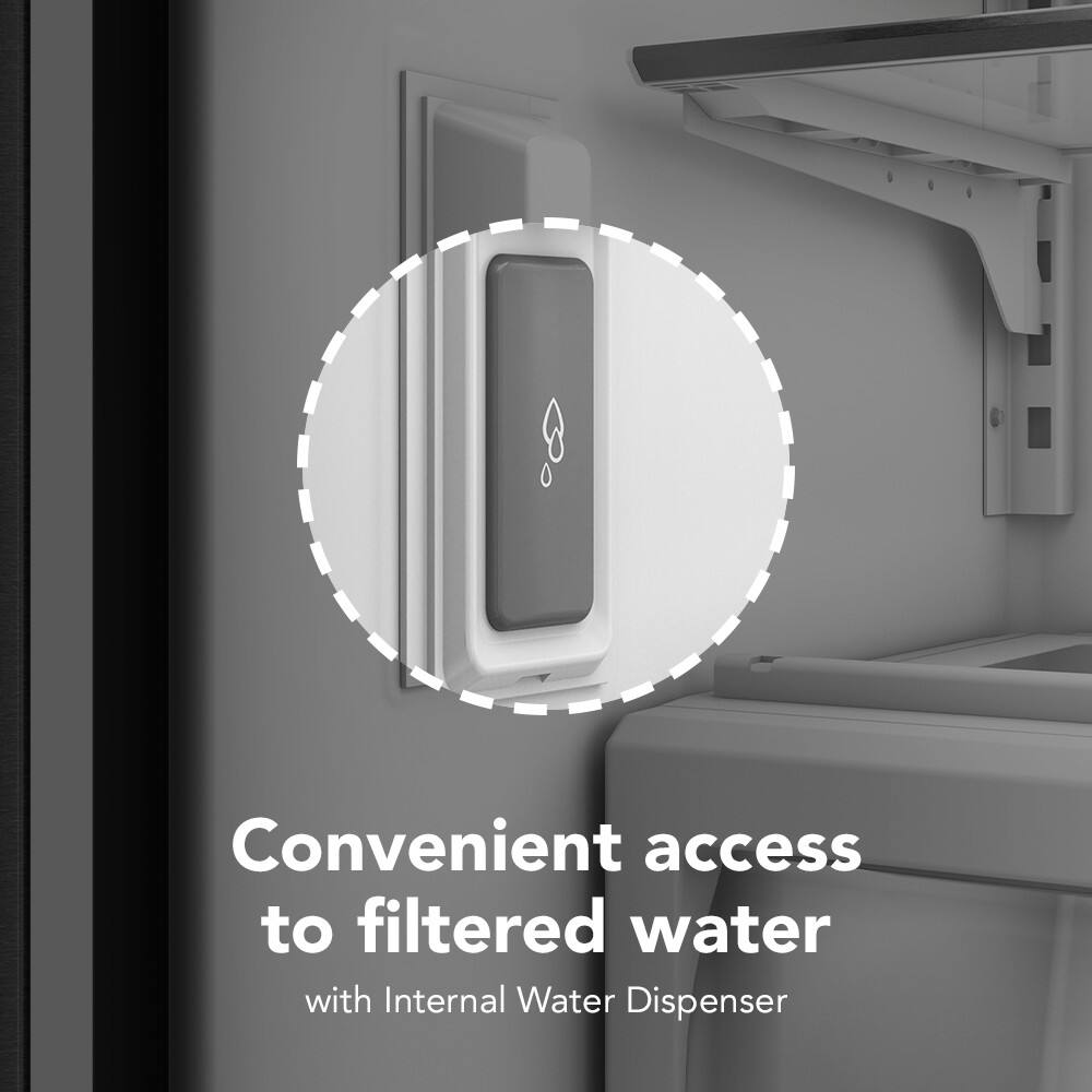 Convenient access to filtered water with Internal Water Dispenser