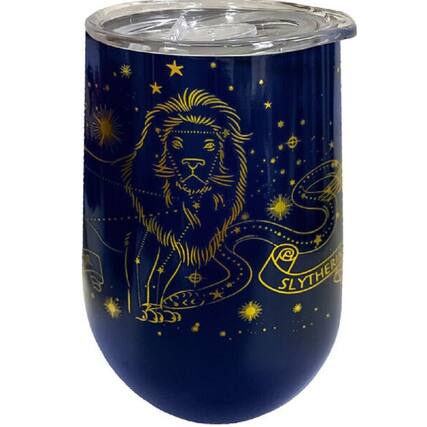 Front. Spoontiques - Harry Potter Hogwarts All Houses Constellations Stainless Steel Double Wall Insulated Wine Tumbler 16 ounce - Blue.
