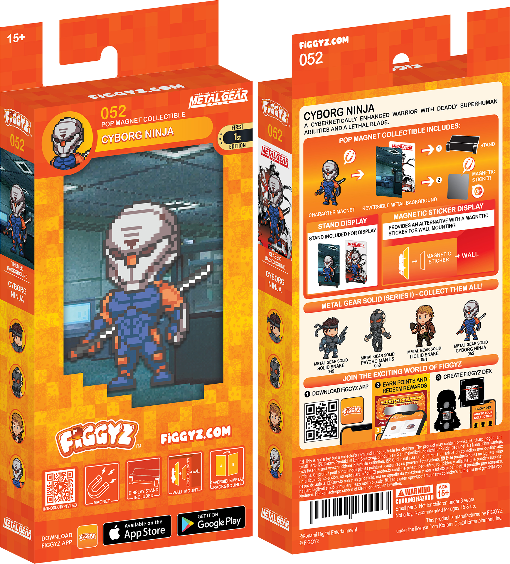 15+ FIGGYZ.COM  
052  
FGGY2 052  
LOV SICCAS METAL DEADLY SUPERHUMAN 052 FGGY2 CYBORG NINJA WARRIOR WITH COLLECTIBLE ENMANGED POP MAGNET CYBERNETICALLY LETHAL BLADE.  

FRST AND INCLUDES:  
NINJA 052 ABILITIES COLLECTIBLE CYBORG 1 POP MAGNET EDITION METALGAR STAND METALGEAR MAGNETIC STICKER THCREO BAOKGRCUND CYBORG NINJA CLSNIC SACKSROUND CYBORG NINJA METAL BAGKGROUND MAGNET REVERSIBLE DISPLAY CHARACTER MAGNETIC STICKER WITH MAGNETIC STAND DISPLAY ALTERNATIVE PROVIDES WALL MOUNTING INCLUDED STICKER STAND MOKEN MAGNETIC WALL STICKER THEM ALL! COLLECT SOLID (SERIES METAL GEAR FAGGYZ FiGGYZ.COM REVERSIBU METAL STAND LBACKGROUND MOUNT. INCLUDLD MAGNET INTRODUCTIONVIEO Available Google Play METALGEAR DOWNLOAD FOOT App Store FIGGYZ APP YBORG N