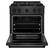 Angle. ZLINE - 30 in. Wide 4 Burner 4.2 cu. ft. Manual Clean Freestanding Gas Range Convection Oven in Black Satin Stainless Steel - Black Satin Stainless Steel.