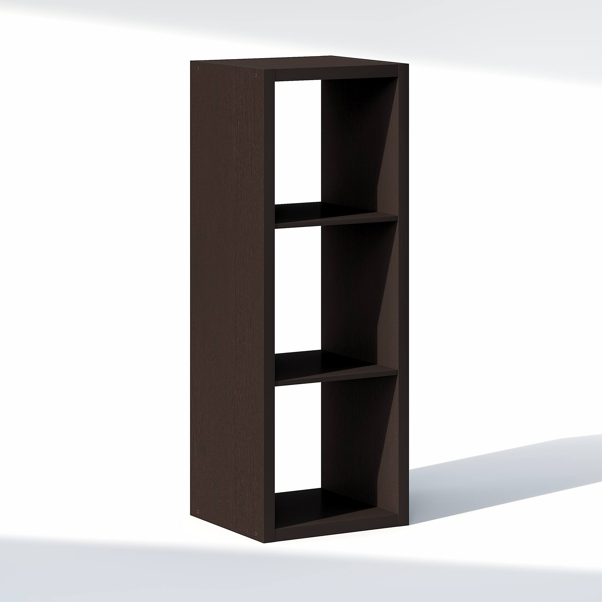Alt View 4. Furinno - CUBIC Closet Organizers, 3-Cube Open Closet Organizer, Extra Thick Frame, for Wardrobe, Bedroom, Living Room - Black Dark Oak.