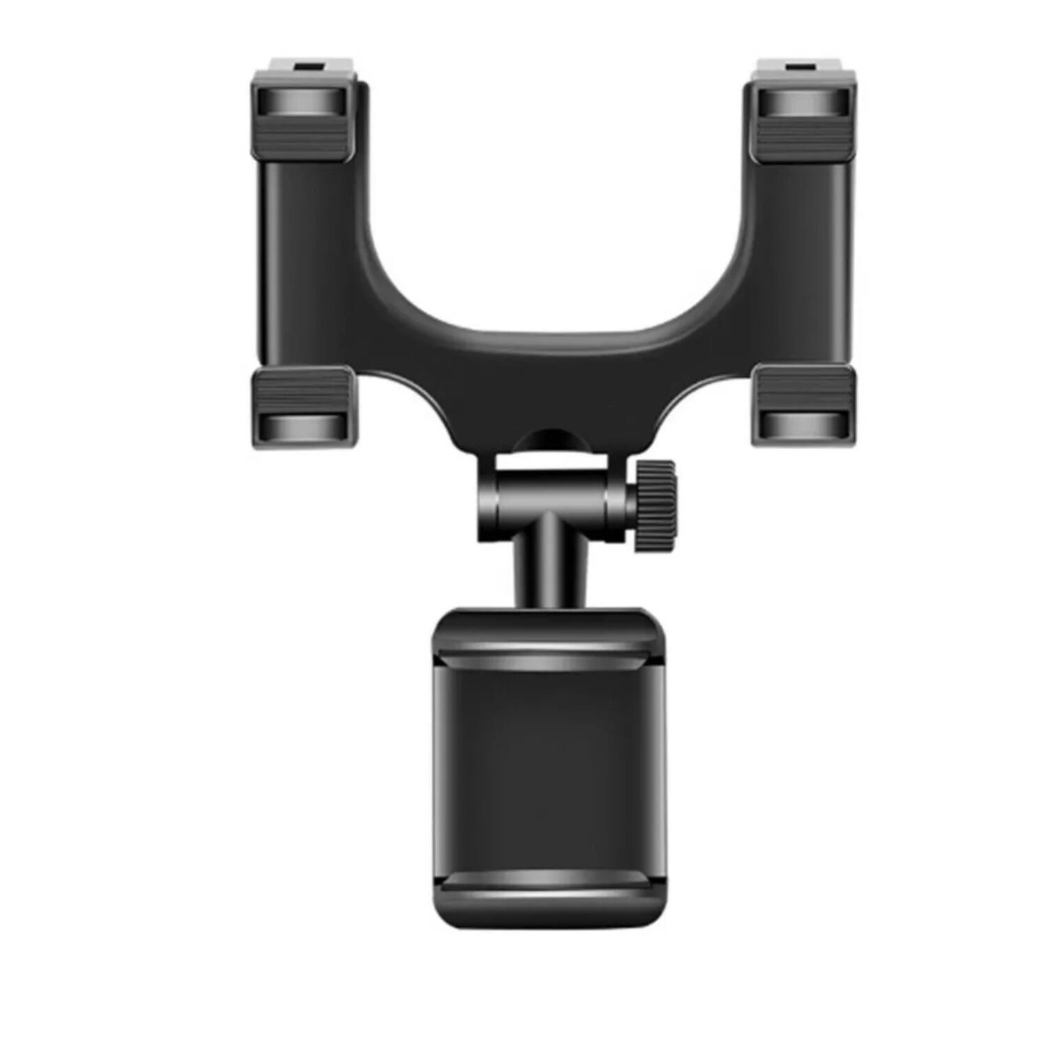 Angle. Stock Preferred - Universal 360° Rotation Car Rear View Mirror Phone Holder - Black.