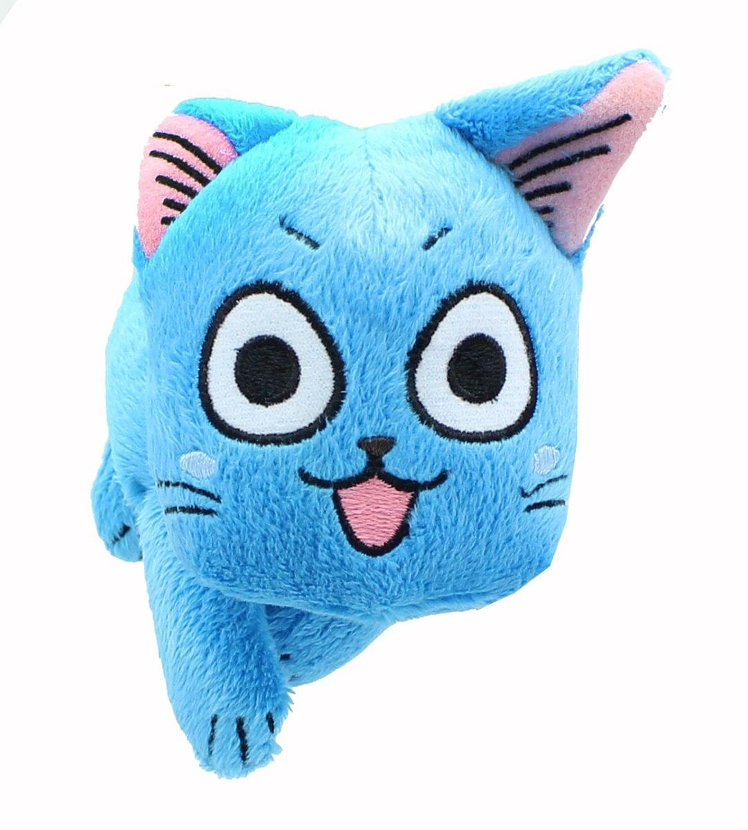 Alt View 10. Great Eastern - Fairy Tail 4-Inch Happy Prone Posture Plush - Blue.
