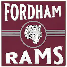 Jardine - Fordham Rams 10'' x 10'' Retro Team Sign - Maroon