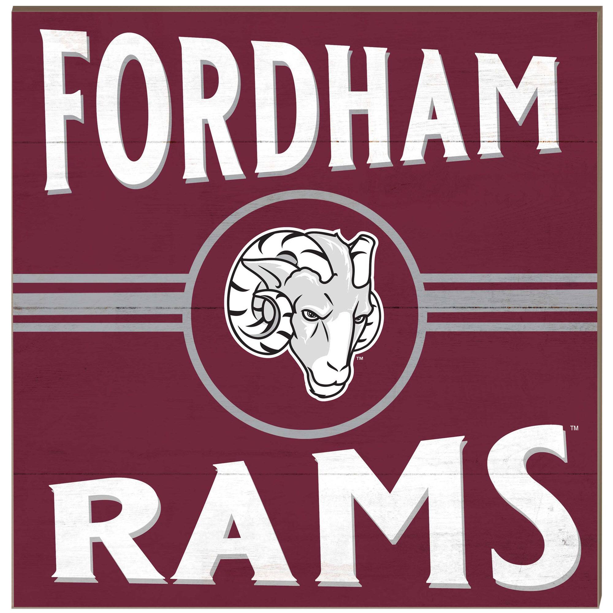 Fordham Rams 10'' x 10'' Retro Team Sign