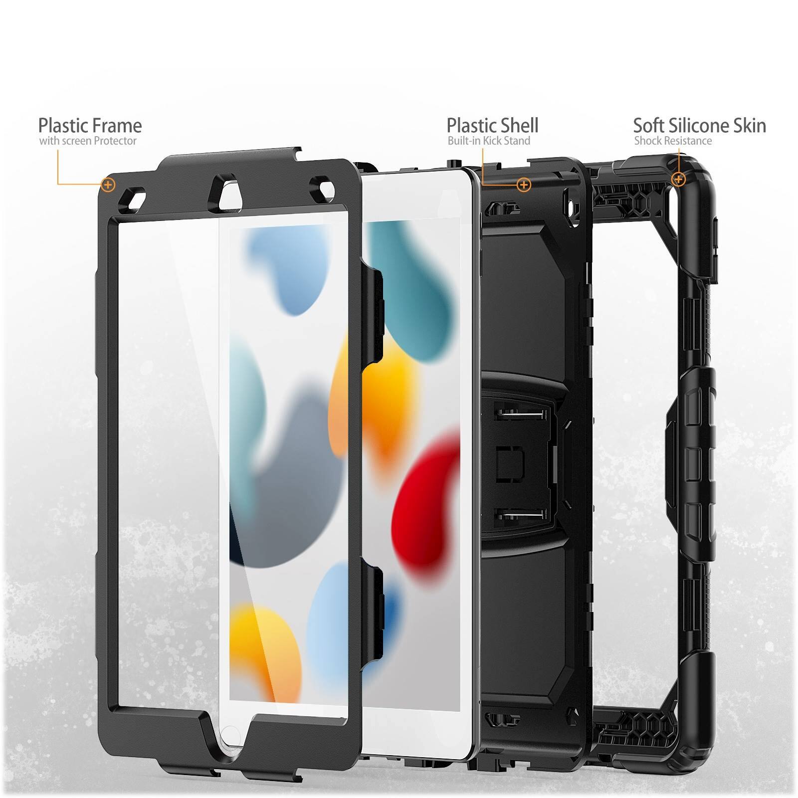 Alt View 13. SaharaCase - Defense Series Case for Apple iPad 10.2 (7th, 8th, 9th Generation 2021) - Black.