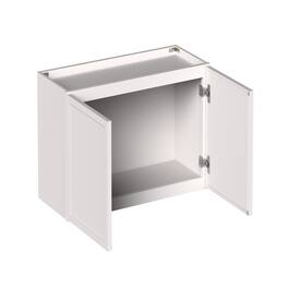 Boyel Living - 30-in W x 15-in H x 12-in D Slim Shaker RTA Kitchen Wall Cabinet with Soft-Close - Snow White