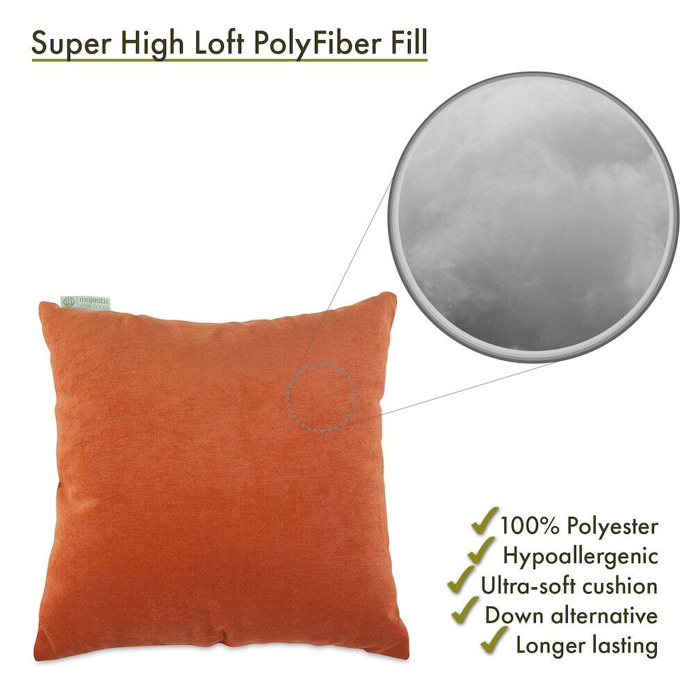 Super High Loft PolyFiber Fill

- 100% Polyester
- Hypoallergenic
- Ultra-soft cushion
- Down alternative
- Longer lasting