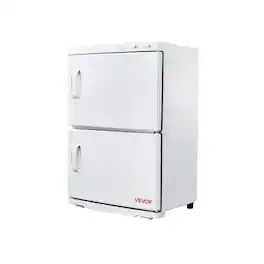 VEVOR - Hot Towel Warmer,10 gal Large Capacity 2-Tier Towel Warmer Cabinet with Clip &4 Stainless Steel Racks,Holds up 48 Towels - White