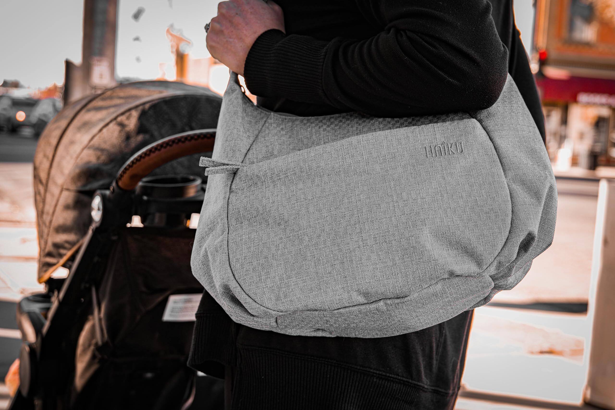 Alt View 2. Haiku - Haiku Amble Hobo Bag - Stone Gray.