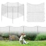 Costway - 39" Tall Outdoor Animal Barrier Decorative Garden Fence with 5 Panels & 5 Stakes - Black