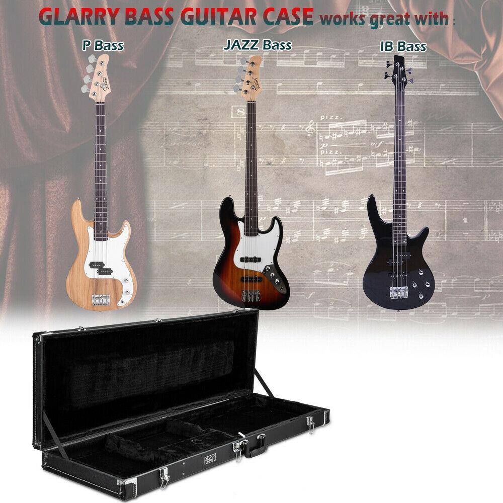 GLARRY BASS GUITAR CASE works great with P Bass, JAZZ Bass, IB Bass