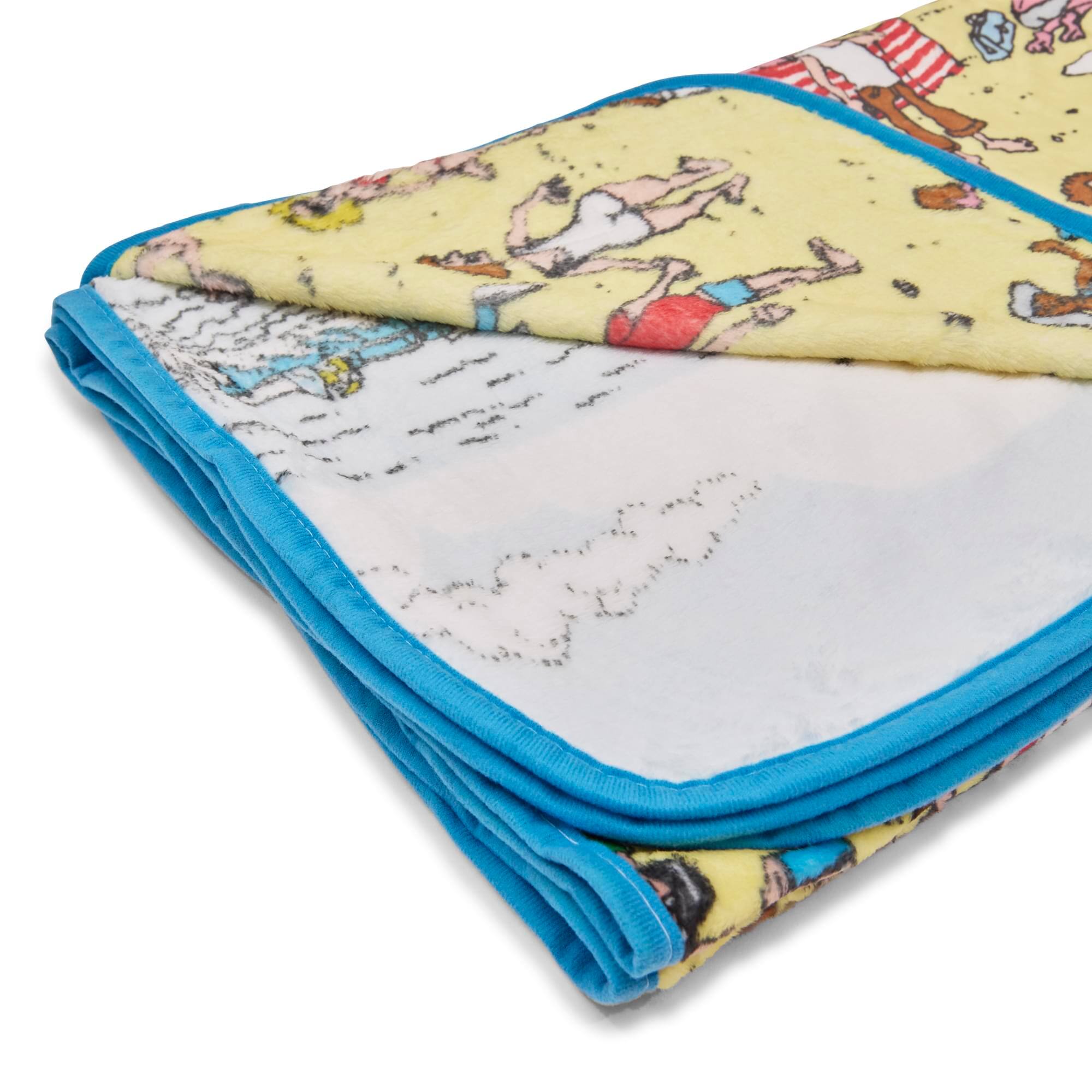 Alt View 10. Silver Buffalo - Where's Waldo? Beach Scene Fleece Throw Blanket | 45 x 60 Inches - Multi-Colored.