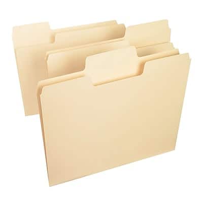 Smead - SuperTab File Folder, 1/3-Cut Tab, Letter Size, 100/Box - Manila