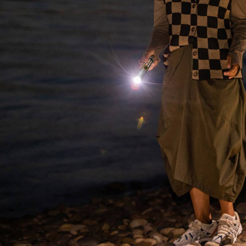 Alt View 1. Cluzine - Rechargeable LED Flashlight, Dual Light Source,Camping Lantern for Hiking.