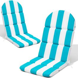 Crestlive Products - Outdoor Adirondack Patio Chair Cushion - Blue white