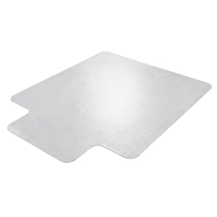 Front. Floortex - Vinyl Rectangular Chair Mat for Carpets up to 3/8" - 48" x 60" - Clear.