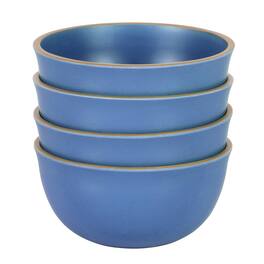 Gibson - Home Rockabye 4 Piece 6.1 Inch Melamine Cereal Bowl Set - Blue
