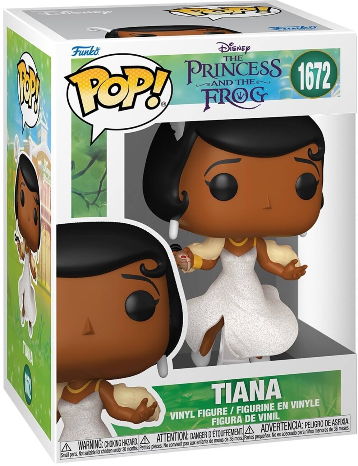 CETenty O TOnk Funko Disney THE PRINCESS AND THE FROG TIANA VINYL FIGURINE / FIGURINE EN VINYLE / FIGURA DE VINIL. WARNING: CHOKING HAZARD. ATTENTION: DANGER D'ÉTOUFFEMENT. ADVERTENCIA: PEIGRO DE ASFIXIA. Ne convient pas aux enfants de moins de 36 mois. Not suitable for children under 36 months.
