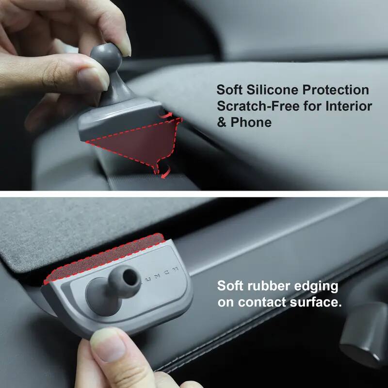 Soft Silicone Protection Scratch-Free for Interior & Phone  
Soft rubber edging on contact surface.