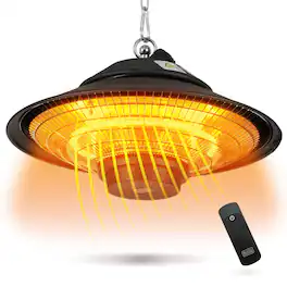 Black+Decker - Patio Electric Ceiling Heater - Black