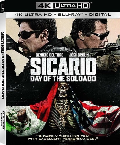 Front. Sicario: Day of the Soldado   - 4K Blu-Ray.