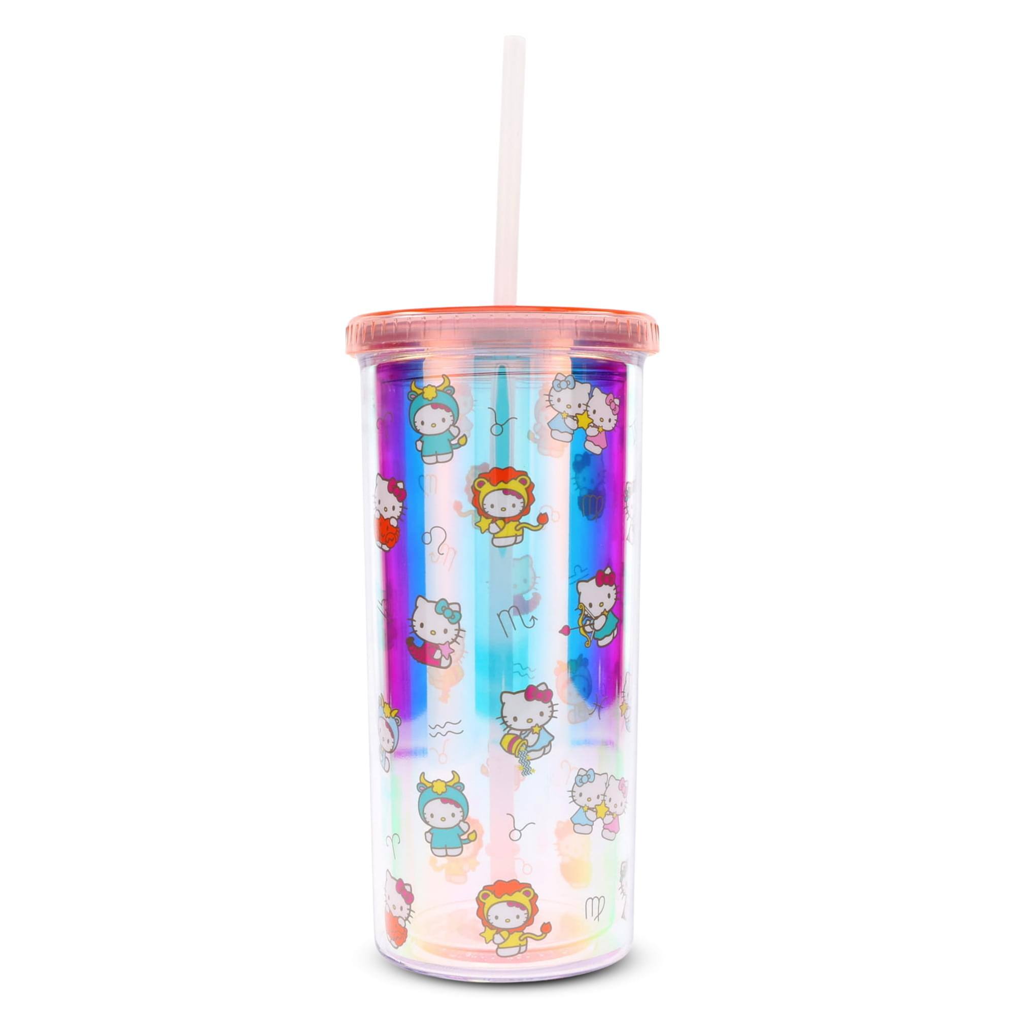 Alt View 1. Silver Buffalo - Sanrio Hello Kitty Zodiac Carnival Cup With Lid and Straw | Holds 20 Ounces - Multicolored.