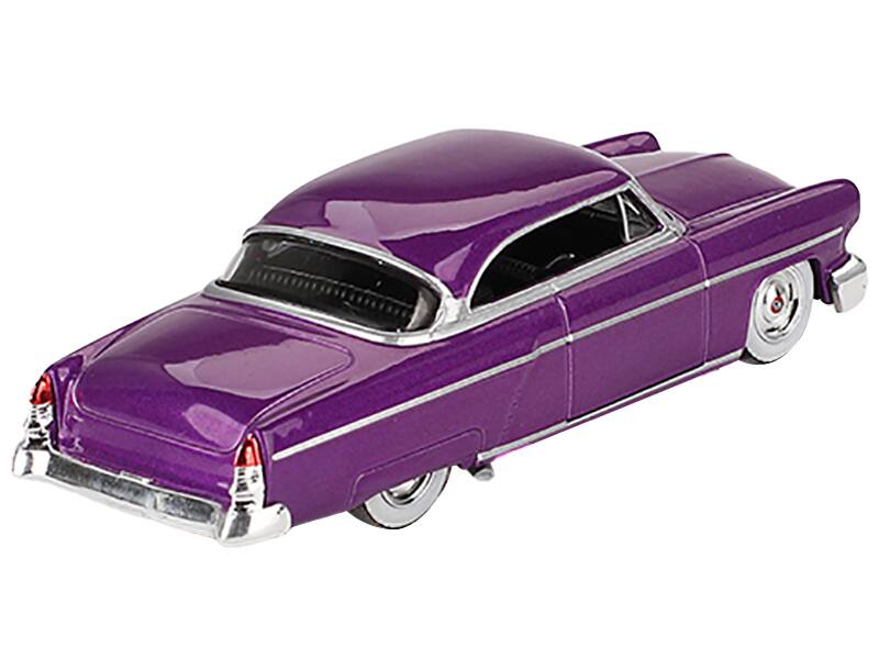 Left. Mini GT - 1954 Lincoln Capri Hot Rod Purple Metallic Limited Edition to 3600 pieces Worldwide 1/64 Diecast Model Car by Mini GT - Purple Metallic.