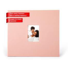 Zink - 8x8 Cloth Covered Scrapbook Photo Album with Front Window for Photos and Memories