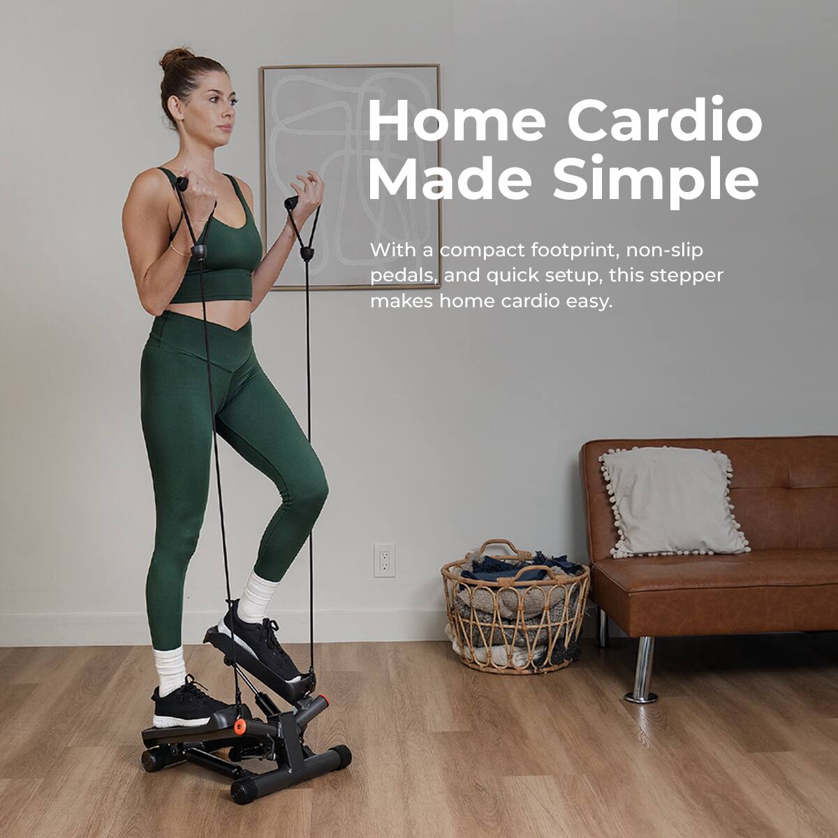 Home Cardio Made Simple

With a compact footprint, non-slip pedals, and quick setup, this stepper makes home cardio easy.