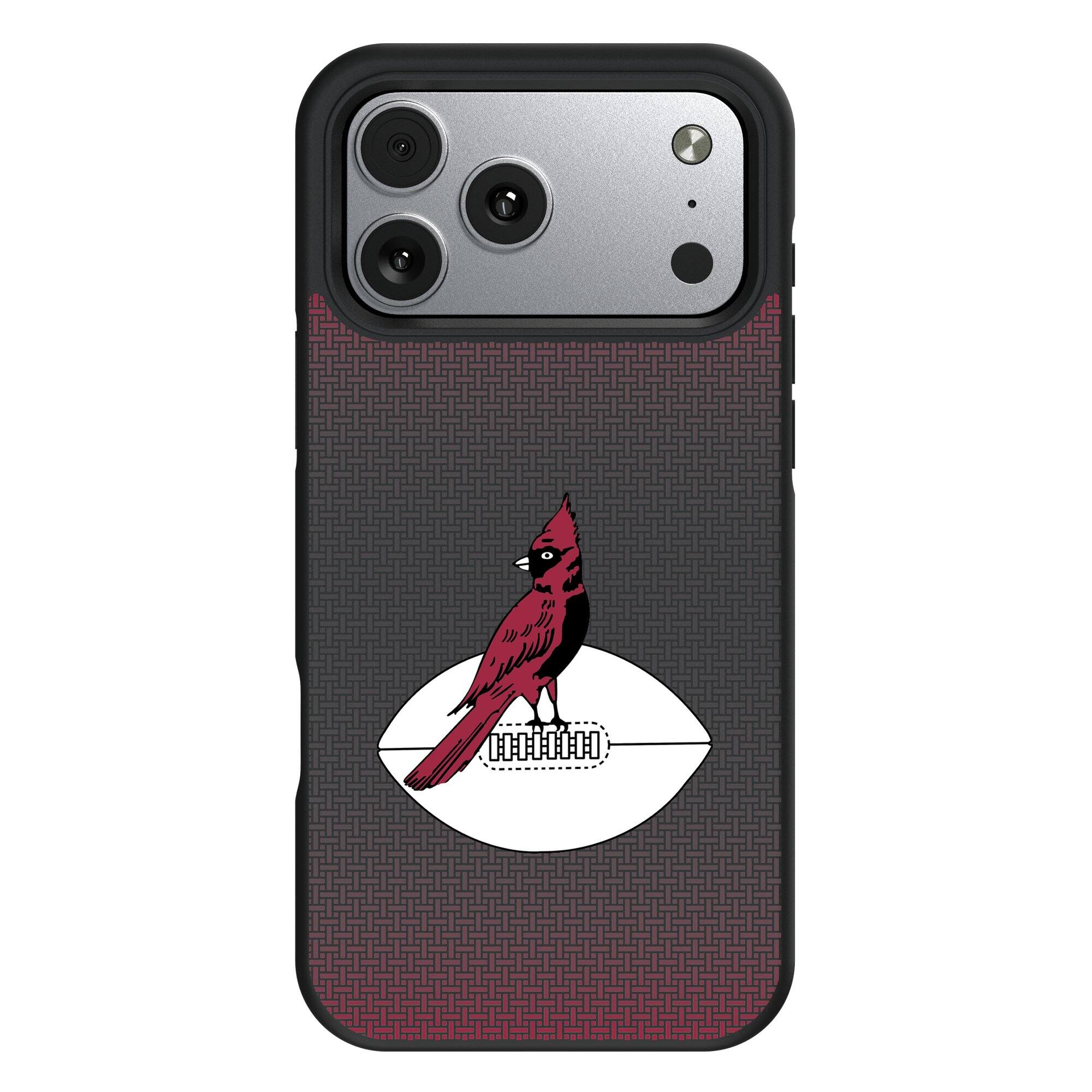 Front. Keyscaper - Chicago Cardinals Bump Case with 8.2ft Drop Protection - 16 - Black.