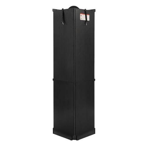 Alt View 4. LUCKY ONE - Freestanding Corner Curio Cabinet with Glass Shelves LED Light Display for Wine Collectibles Home Office - Black.