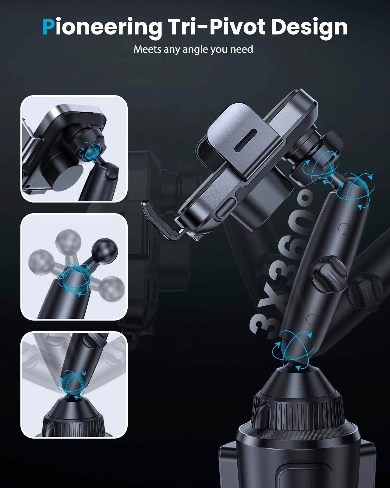 Pioneering Tri-Pivot Design  
Meets any angle you need