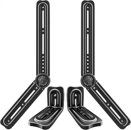 Front. Schertz - Soundbar Mount Above/Below TV, 180° Adjustable, Holds up to 20 lbs - Black.