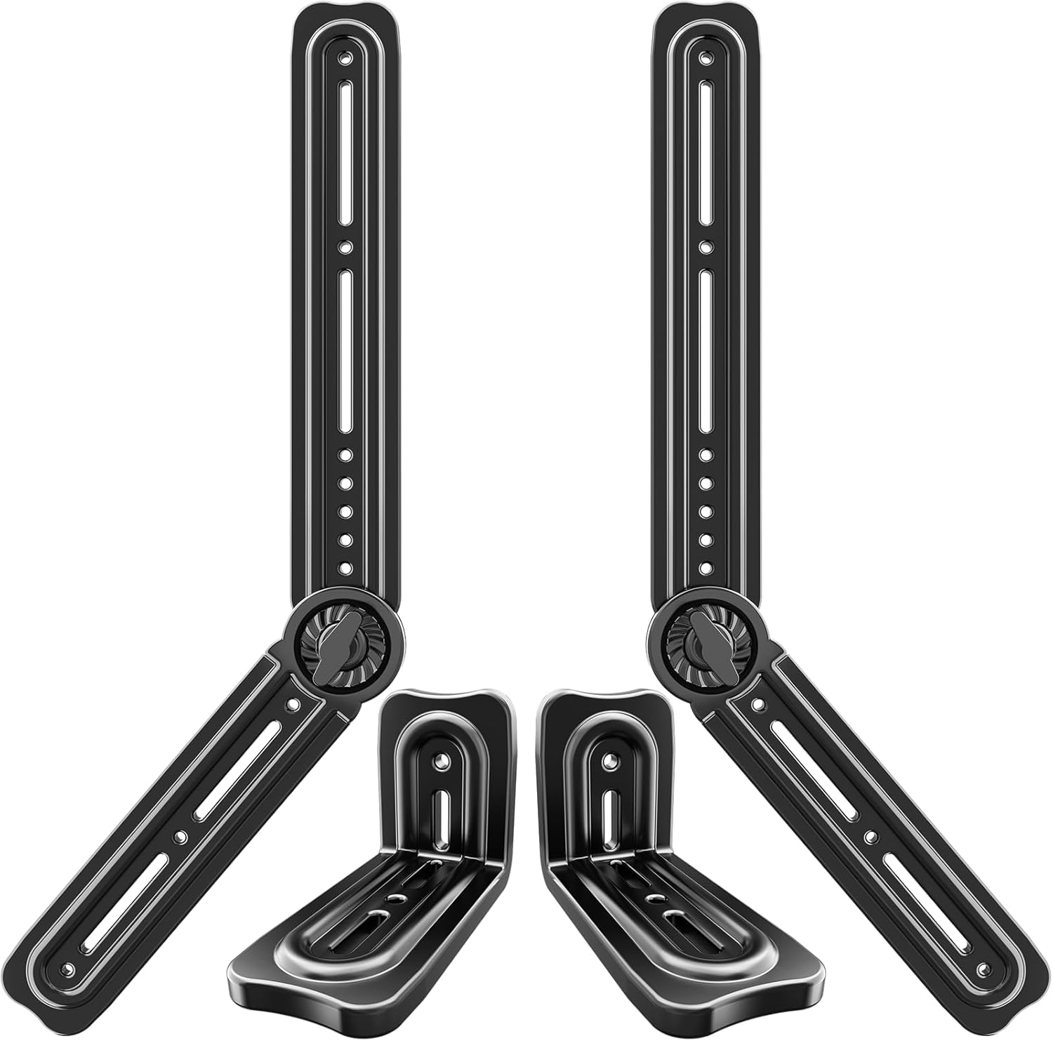 Schertz - Soundbar Mount Above/Below TV, 180° Adjustable, Holds up to 20 lbs - Black