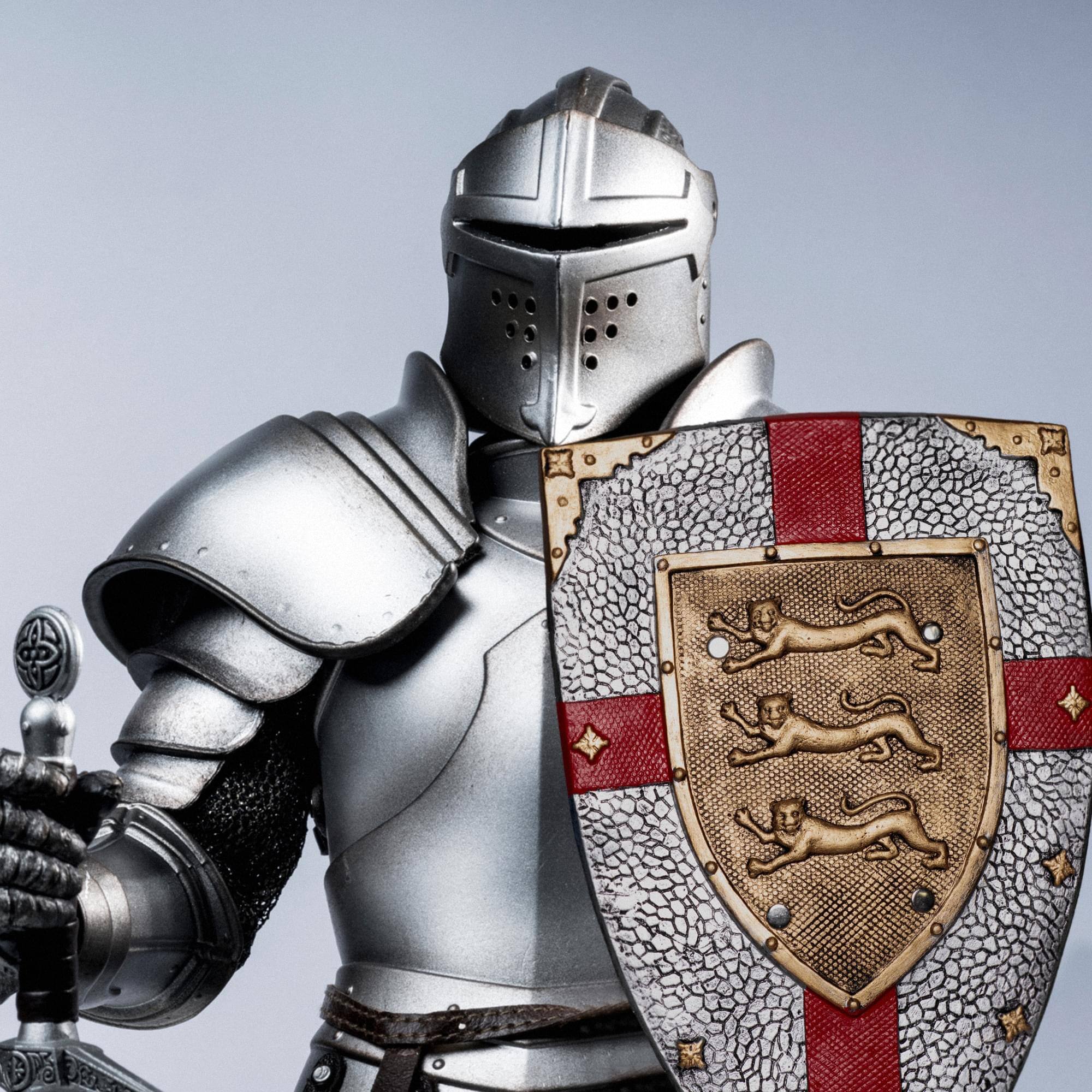 Alt View 1. Underwraps - Three Lions Medieval Shield 20 Inch Foam Adult Costume Accessory - Brown.