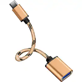 Sanoxy - Type C USB-C 3.1 Male To USB 3.0 Type A Female OTG Converter Adapter Cord Cable - Gold