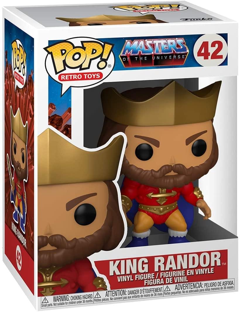 **POP! Retro Toys**

**Masters of the Universe 42**

**King Randor**

**Vinyl Figure / Figurine en Vinyle / Figura de Vinil**

**Warning: Choking Hazard. Small parts. Not suitable for children under 36 months.**

**Attention: Danger d'étouffement. Petites pièces. Ne convient pas aux enfants de moins de 36 mois.**

**Advertencia: Peligro de asfixia. Pequeñas piezas. No es adecuado para niños menores de 36 meses.**
