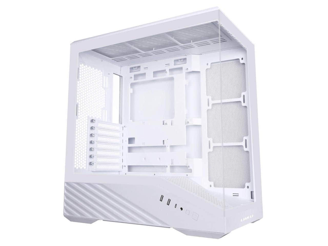 Lian Li V100 ATX Mid Tower Case, RGB LED, Tempered Glass, 420mm