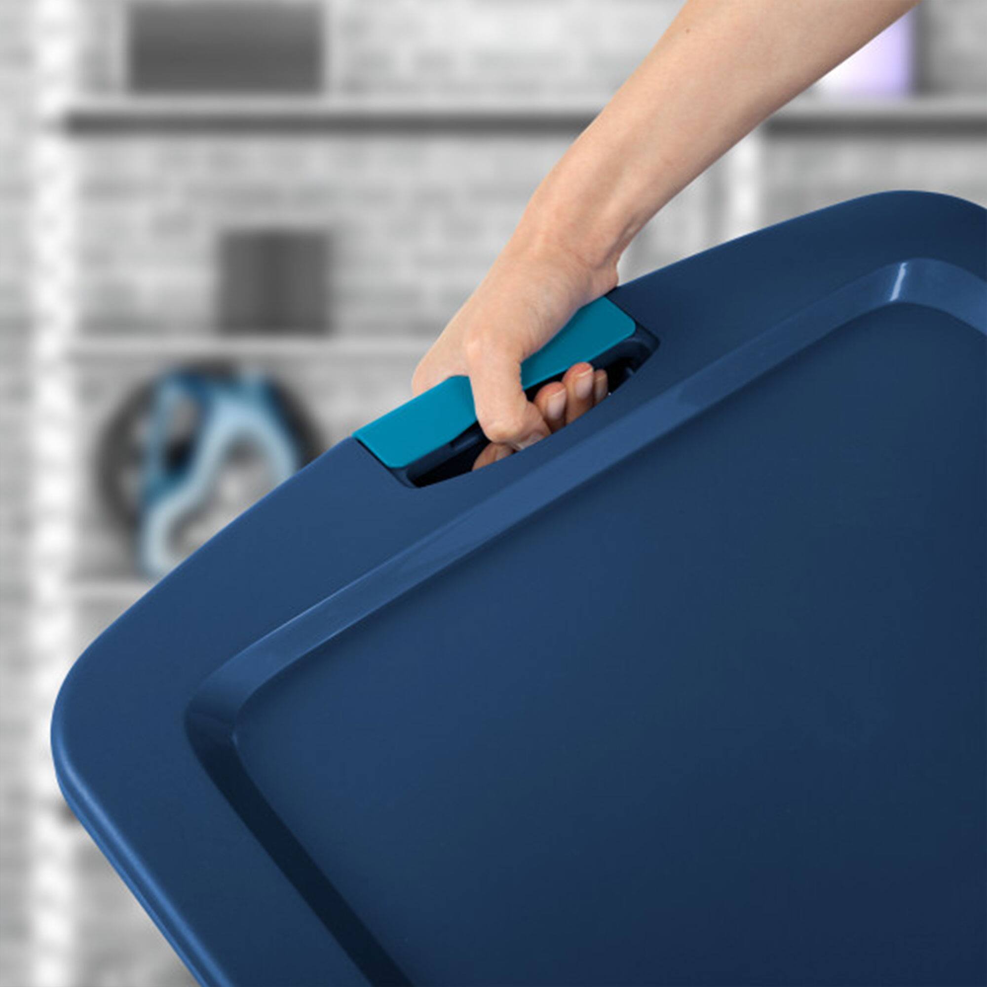 Alt View 2. Sterilite - Sterilite 26 Gallon Latch & Carry Plastic Storage Tote Container Box, 8 Pack - Clear.