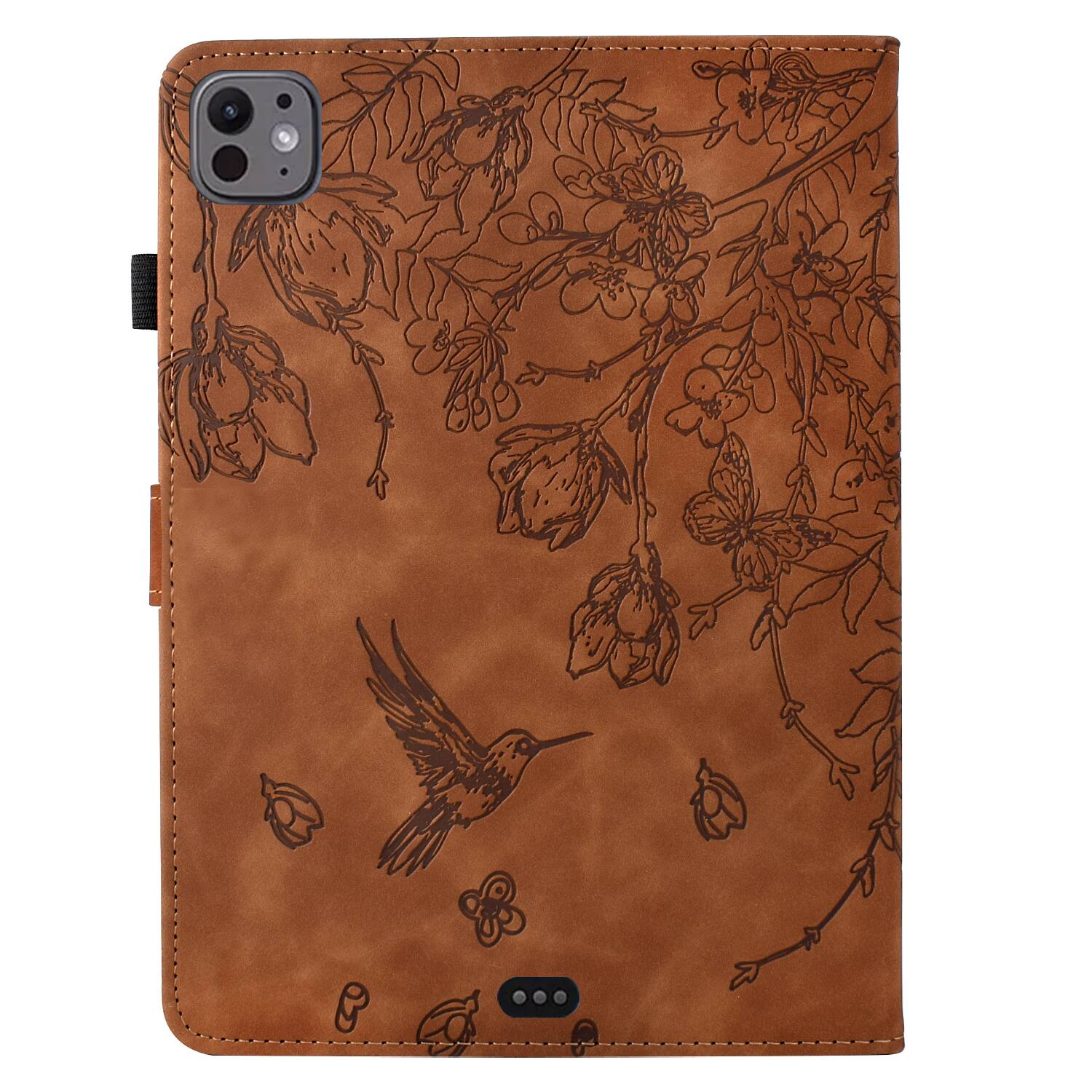 Alt View 4. Dteck - for Apple iPad Pro (M5) 11" 2025 (A3357)&Pro 11 (M4) 2024 (A2836) Embossed Folio Case,PU Leather Flip Stand Tablet Cover - Brown.