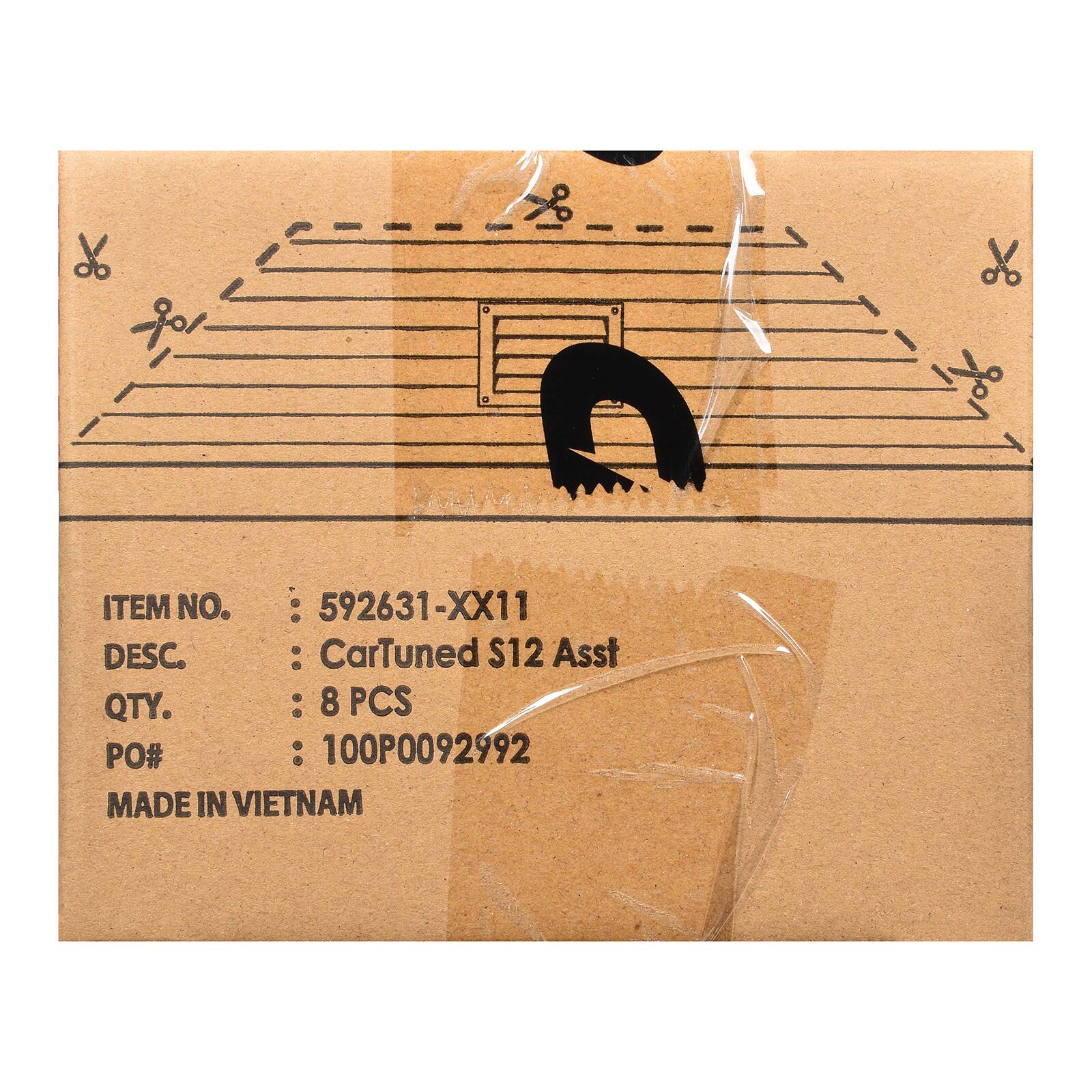 ITEM NO. 592631-XX11  
DESC. CarTuned S12 Asst  
QTY. 8 PCS  
PO# 100P0092992  
MADE IN VIETNAM