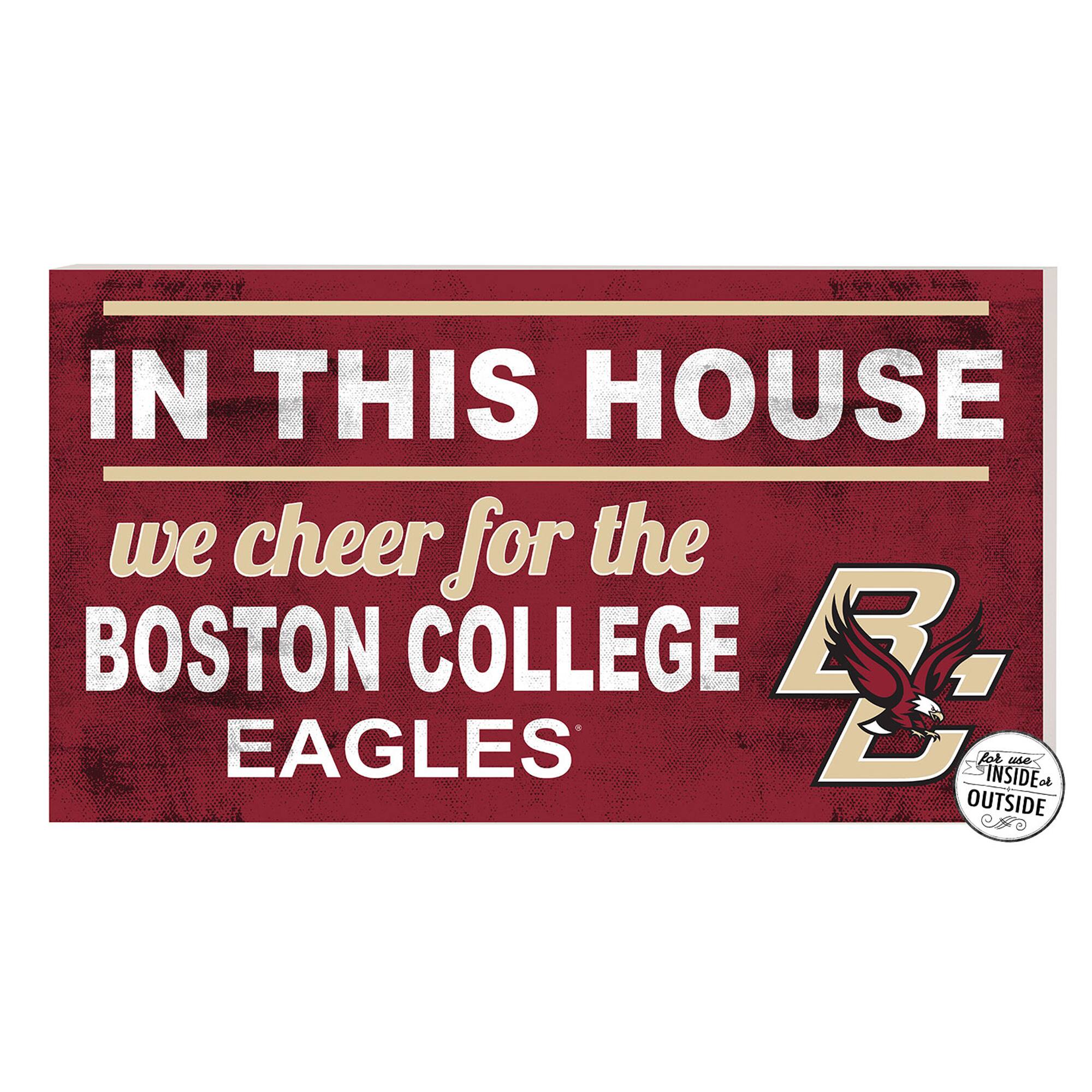 Maroon Boston College Eagles 11'' x 20'' Indoor/Outdoor In This House Sign