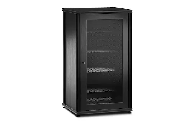 Front. Salamander Designs - Synergy TV/Media Cabinet Single Box Media Cabinet Model 402 - Black Oak.