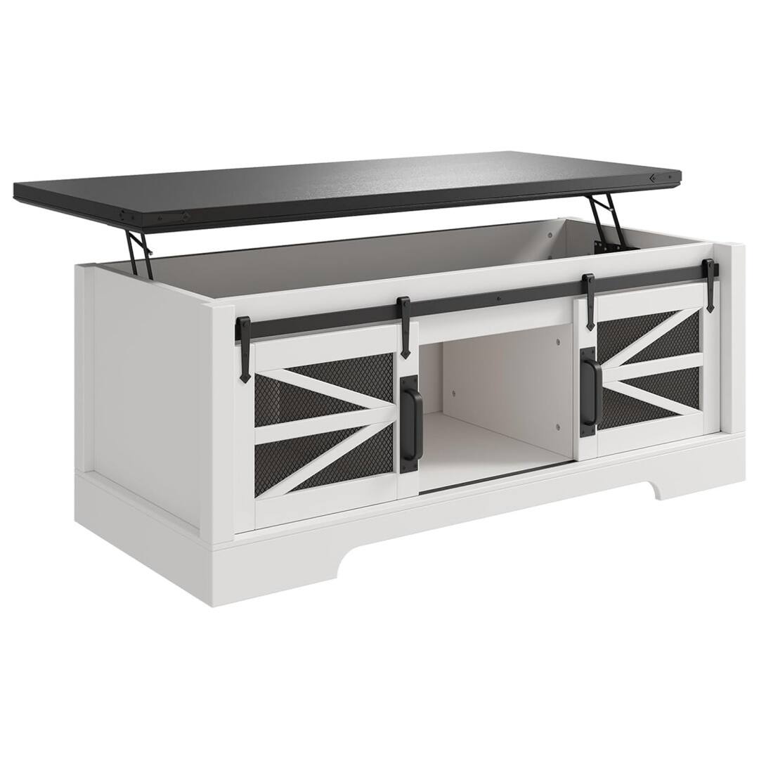 Alt View 6. GARVEE - 47" Lift Top Coffee Table with Hidden Compartment and Storage Shelf, Multifunction Coffee Table, Large Compartment,Black.