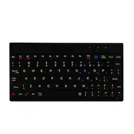 Stock Preferred - 80-Key Mini Wired Keyboard with Tablet Stand & Carry Bag - Black