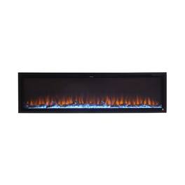 Touchstone Home Products - 72 in. Wall Mounted Recessed Sideline Elite Smart Electric Fireplace 1500W - Black
