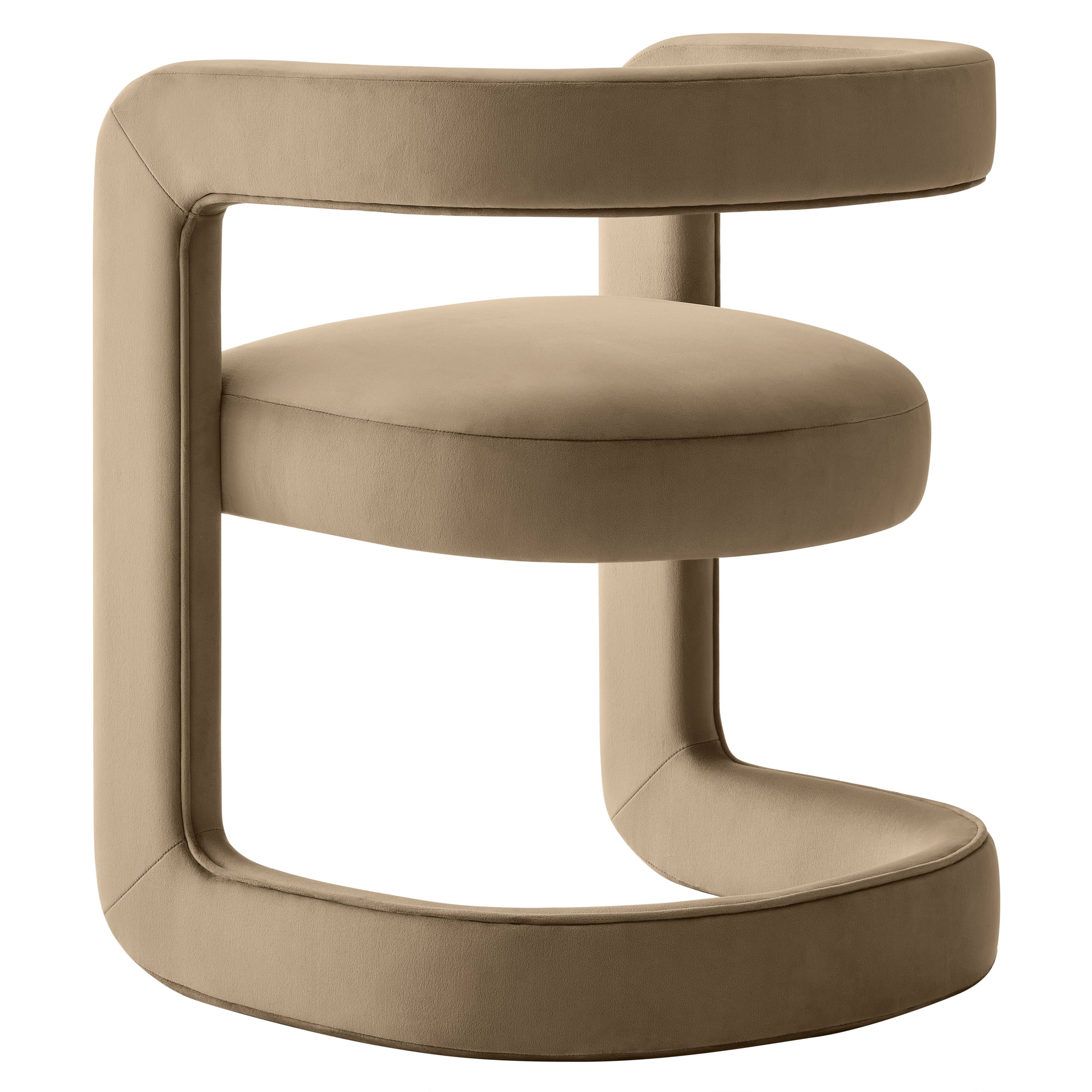 Alt View 1. Modway - Winslow Barrel Performance Velvet Dining Chair  by Modway - Brown.